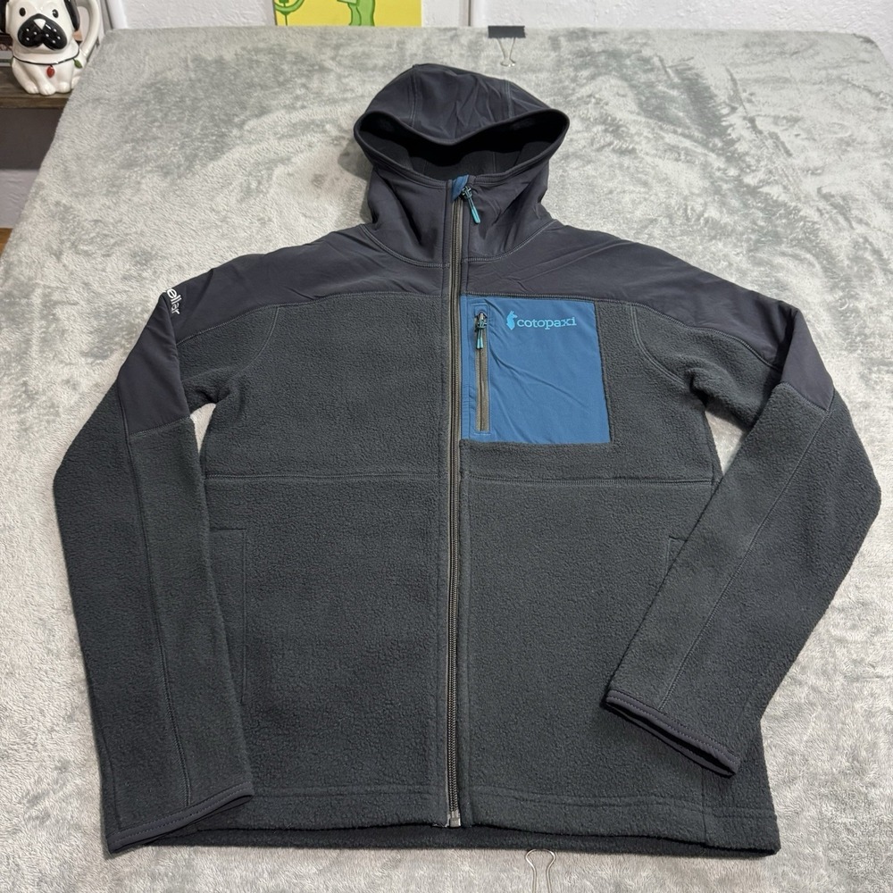 Cotopaxi Womens Abrazo Hooded Full-Zip Fleece Jacket Size XS Blue Outdoor Camp